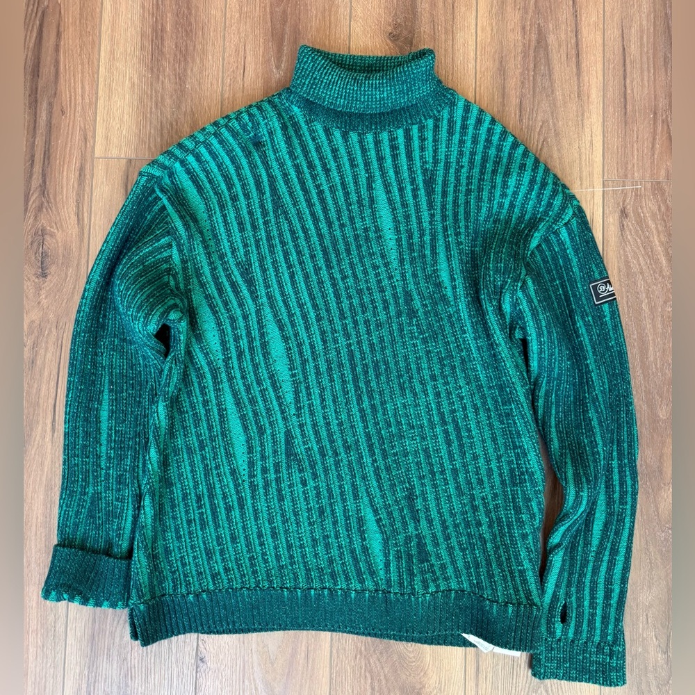 Ader Error Frank Turtleneck Size A3 L Oversized Mens Green Sweater $485‎